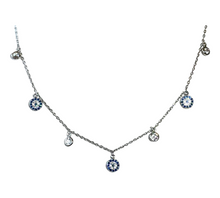 Dangle Evil Eye and Crystal Necklace