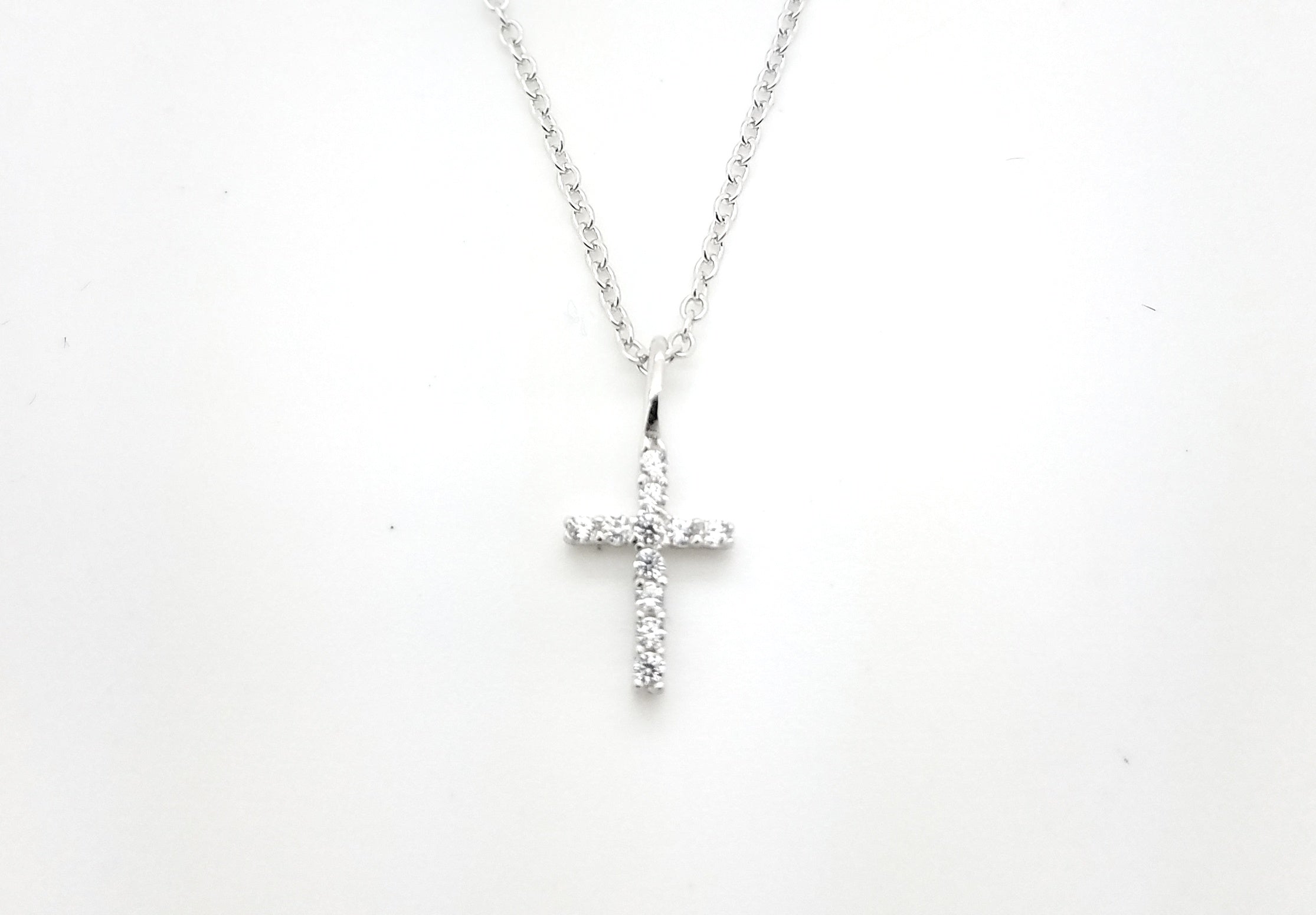 Silver dainty cross discount necklace