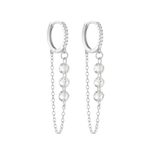 Sterling Silver Crystal Dangle Earrings