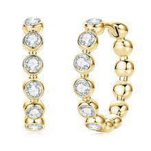 Gold Filled Moissanite Crystal Earrings