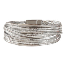 Multi Stranbd Bar Leather Bracelet