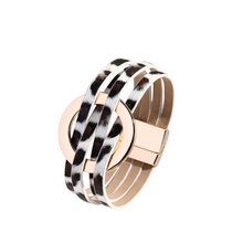 Open Circle Leather Bracelet