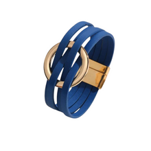 Open Circle Leather Bracelet