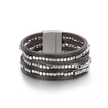 Multistrand Bead Leather Bracelet