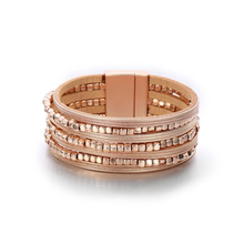 Multistrand Bead Leather Bracelet