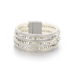 Multistrand Bead Leather Bracelet