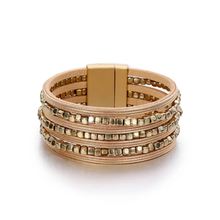 Multistrand Bead Leather Bracelet