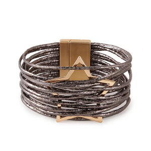 Multistrand Star Leather Bracelet