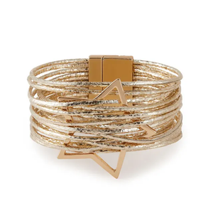 Multistrand Star Leather Bracelet
