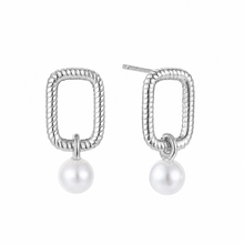 Sterling Silver Textured Pearl Earrings
