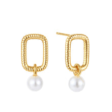 Sterling Silver Textured Pearl Earrings