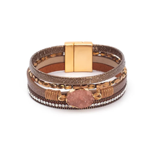 Druzy Leather Bracelet