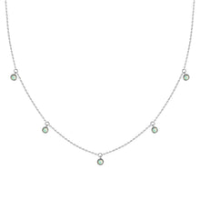 Sterling Silver Round Opal Necklace