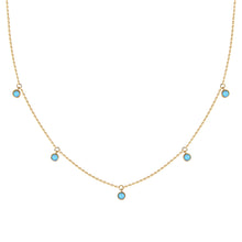Sterling Silver Round Opal Necklace