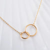 Interlocking Circle Necklace Silver