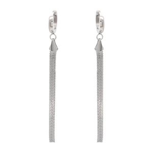 Herringbone Tassle Hoops