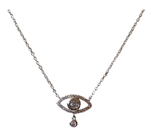 Evil Eye with Crystal Drop Necklace
