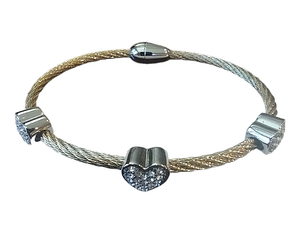 Cable Heart Bracelet