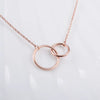 Interlocking Circle Necklace Silver