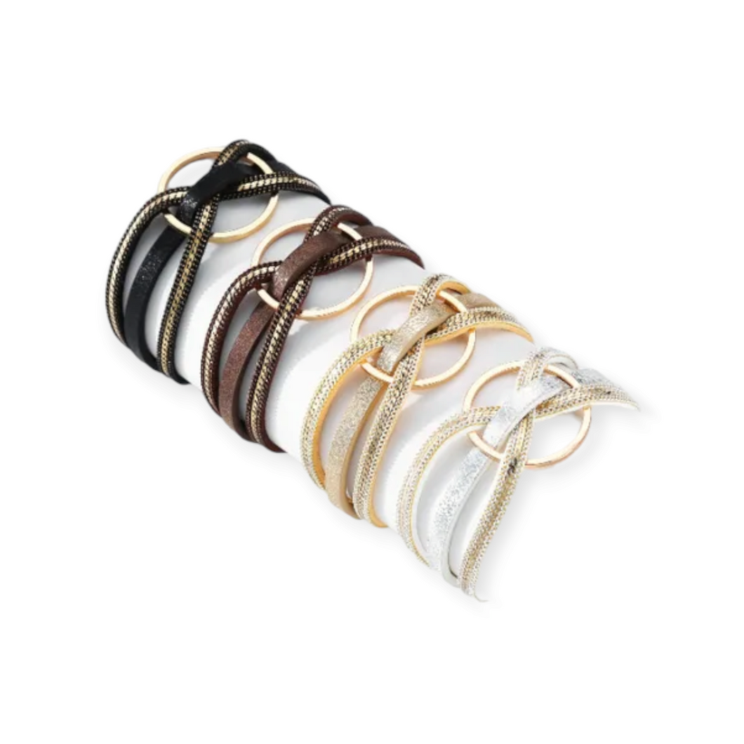 Circle Leather Bracelet