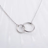 Interlocking Circle Necklace Silver