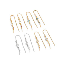 Sterling Silver Crystal Threaders
