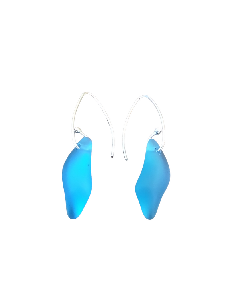 Cultured Sea Glass Earrings 1.75