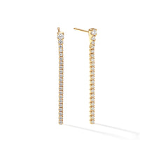 Sterling Silver Crystal Long Earrings