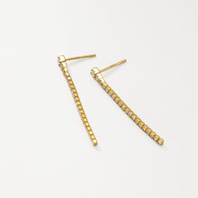 Sterling Silver Crystal Long Earrings