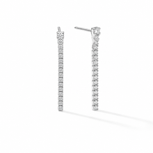 Sterling Silver Crystal Long Earrings