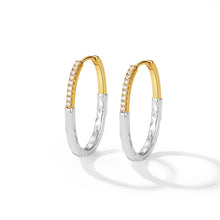 Sterling Silver Two Tone Earrings
