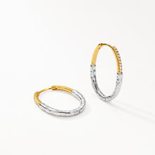 Sterling Silver Two Tone Earrings