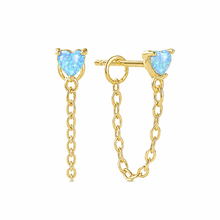 Sterling Silver Opal Dangle Earrings