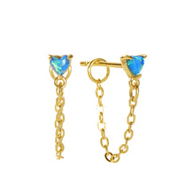 Sterling Silver Opal Dangle Earrings