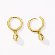 Sterling Silver Crystal Hoop Earrings