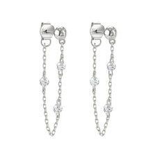 Sterling Silver Crystal Dangle Earrings