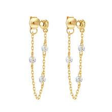Sterling Silver Crystal Dangle Earrings