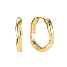 Sterling Silver Freeform Hoop Earrings
