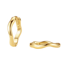Sterling Silver Freeform Hoop Earrings