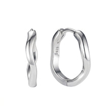 Sterling Silver Freeform Hoop Earrings