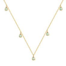 Sterling Silver Pearshaped Opal Necklace