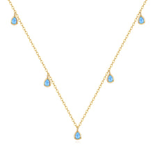 Sterling Silver Pearshaped Opal Necklace