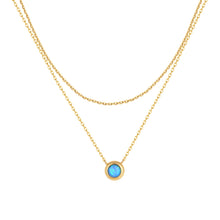 Sterling Silver Large Round Opal Necklace