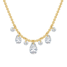 Sterling Silver Ball Chain Crystal Necklace