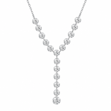 Sterling Silver Y Crystal Necklace