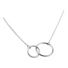 Interlocking Circle Necklace Silver