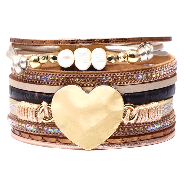 Heart Leather Bracelet