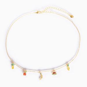 Tropical Fruit Basket Necklace