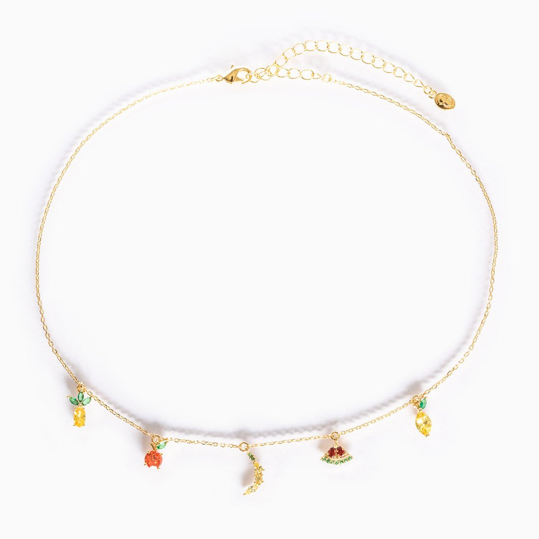 Tropical Fruit Basket Necklace