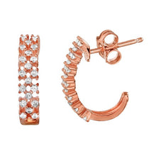 Crystal Semi-Huggie Earrings